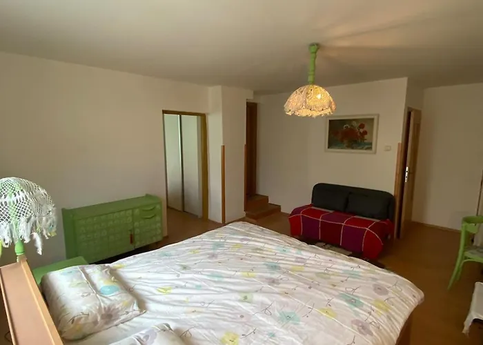 Semesterbostad Cozy House With Garden, Gazebo And Barbecue Velka Frankova